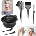 ROOHUA 8 Pcs Hair Dye Kit with Brush, Reusable Home Salon Color Hair Tools by ROOHUA