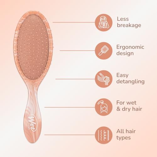 Wet Brush Original Detangler Hair Brush, Pink (Watercolor Waves), Ultra-Soft IntelliFlex Bristles, Detangling Bristles Glide Through Tangles (Wet Dry & Damaged Hair), Women & Men (Pack of 2) - Image 3