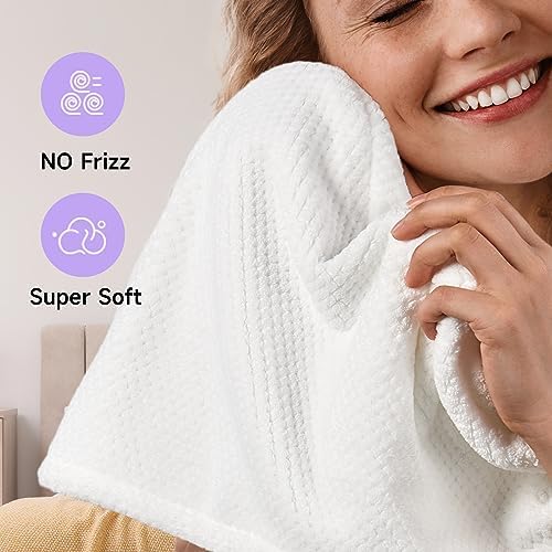 Umisleep 3 Pack Microfiber Hair Towel Wrap for Women Kids, 400 GSM Thicker - Image 4