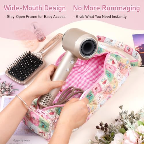 Hair Tool Organizer Travel Bag for Curling Irons & Dryers (Cartoon) - Image 4