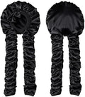 Bonnet for Braids Long Hair Double Layer Silk Satin Bonnet Bounce Curl Caps Women Sleeping Samurai Wrap Hair Hose Cap 2 in 1 by AILEAM