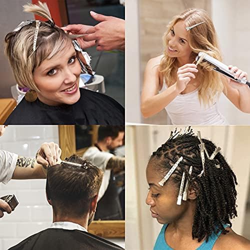 HiJeaton 24Pcs Metal Duck Billed Hair Clips for Women Styling Sectioning, Silver Hair Pins for Long Hair, Alligator Curl Loc Clips for Thick Hair Roller, Salon, Bows DIY - Image 2