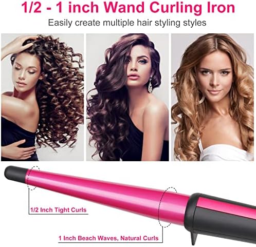 Hair Curling Iron,Curling Wand 0.5-1",210℃ for Classic Curls&Natural Waves - Image 2