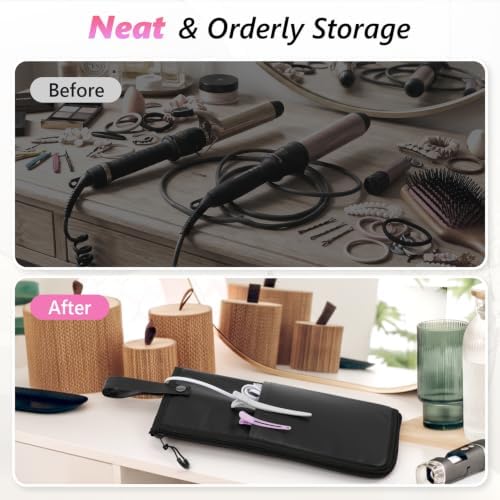 2-in-1 Heat Resistant Mat & Storage Bag with Pocket for Hair Tools - Image 6