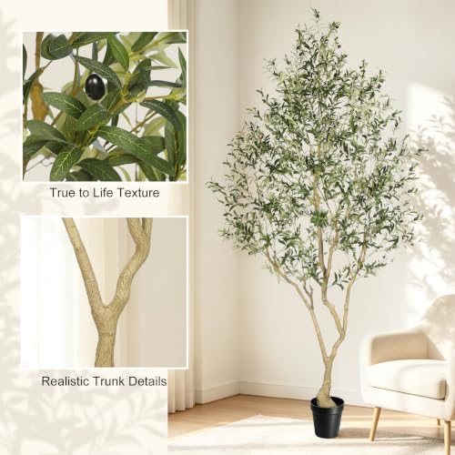 LYERSE Faux Olive Tree 9ft - Artificial Olive Tree Indoor for Home Decor - Image 2
