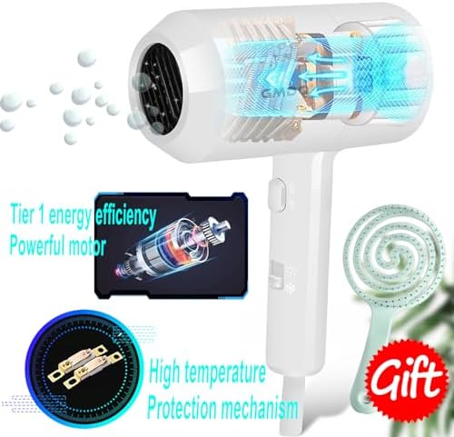 Hotel Wall Mounted Hair Dryer for Bathroom,Restroom Professional Blow Dryer,with Stand Rack,Specialised Motor for Salon,Fast Drying - Gifts【Massage Comb,Screws+ Adhesive】 110V - Image 3