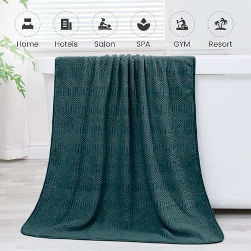 JML Microfiber Bath Towels, Teal, 30" x 60", Set of 2 - Image 7