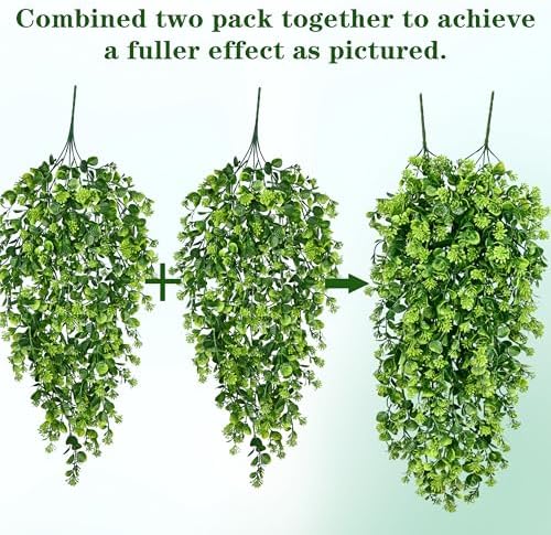 Waipfaru 4Pcs Fake Hanging Plants 3ft Fake Plants Vines Greenery - Image 4