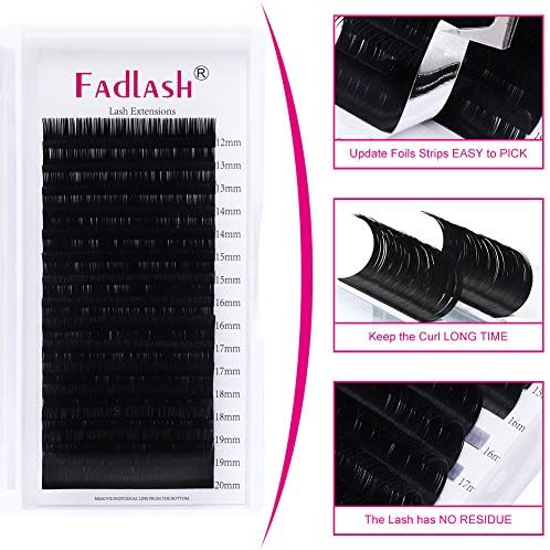 Eyelash Extension 0.15 D Curl 16 Rows Mix-12-20mm Classic Lash Extensions Optinal Thickness 0.10/0.15/0.20/0.25 C/D Curl Mix 8-16mm|12-20mm Silk Lashes Extension (0.15-D, 12-20mm) - Image 3