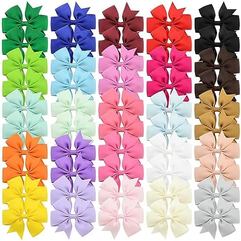 Choicbaby 50Pcs 3 Inch Hair Bows for Girls Toddler Hair Accessories by choicbaby