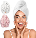 YFONG 2 Pack Microfiber Hair Towel Wrap for Women, Quick Dry Hair Turban by YFONG