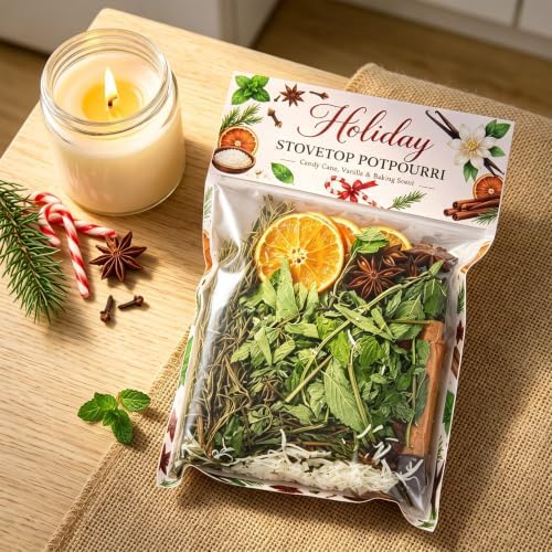 4 Pcs Christmas Simmer Pot Stovetop Potpourri 120G Pine & Spice - Image 2