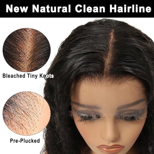 BEEOS Curly Human Hair Wig 5x5 SKINLIKE Real HD Lace Closure Wig 250% Density Pre-plucked Hairline Bleached Knots 26 Inch - Image 5