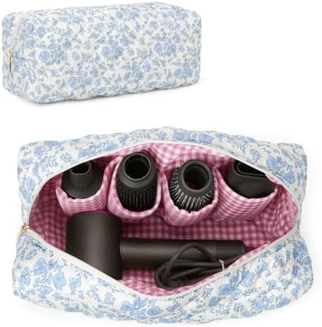HiTotes Hair Tools Travel Bag Compatible with Dyson Airwrap Cute Floral Travel Case for Shark Flexstyle Hair Tools Organizer by HiTotes