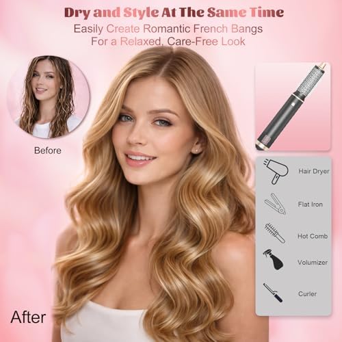 5-in-1 Hair Dryer Curler, Air Auto-Wrap Hair Styler for Home &Travel - Image 3