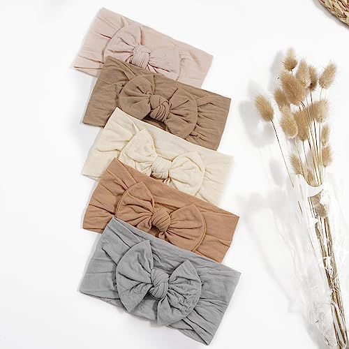 CÉLLOT Super Stretchy Soft Knot Headbands with Hair Bows Head Wrap Hair Accessories For Newborn Baby Girls Infant Toddlers Kids - Image 5