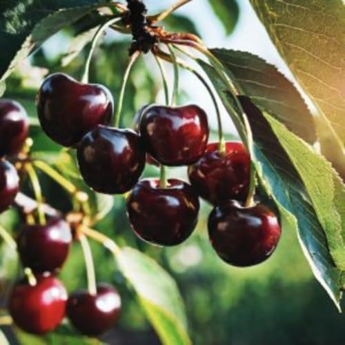 2 Black Cherry Trees Live Plants, Starter Fruit Tree, 1-2 Ft Tall - Image 2