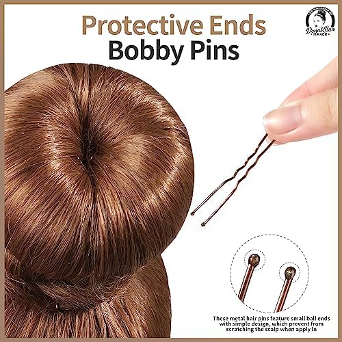 Teenitor Hair Bun Maker, Hair Buns for kids Girls, Hair Donuts, Ballet Bun Maker,4 Size, Light Brown - Image 4