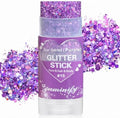 Purple Hair Glitter Stick, Mardi Gras Outfit for Women,Purple Body Face Glitter,Rave Mardi Gras Accessories Carnival Chunky Glitter Sequins,Halloween Mermaid Waterproof Shimmer Body Paint by PaminifyBeautyMakeup