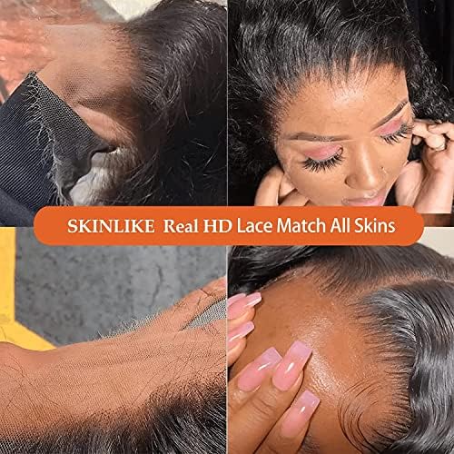 BEEOS 250% Density 13x6 SKINLIKE Real HD Lace Front Wig, Ultra-fitted Cap Pre-Plucked Bleached Knots 0.1mm Ultra-thin Invisible Lace Straight Human Hair Wigs 20 Inch - Image 5