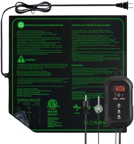 20"x20" Durable Seedling Heat Mat with Thermostat Controller by Unknown
