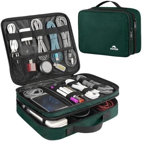 MATEIN Tech Organizer Travel Case, Large Water Resistant Cable Organizer by MATEIN