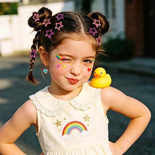 VIBILIA 18 Pcs Star Hair Clips Y2K Pink Non-Slip Snap Hair Accessories - Image 6