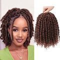 Passion Twist Hair 10 Inch 9Packs Passion Twist Crochet Hair for Black Women Pre twisted Crochet Passion Twist Hair With Curly Ends 30# by Forevery