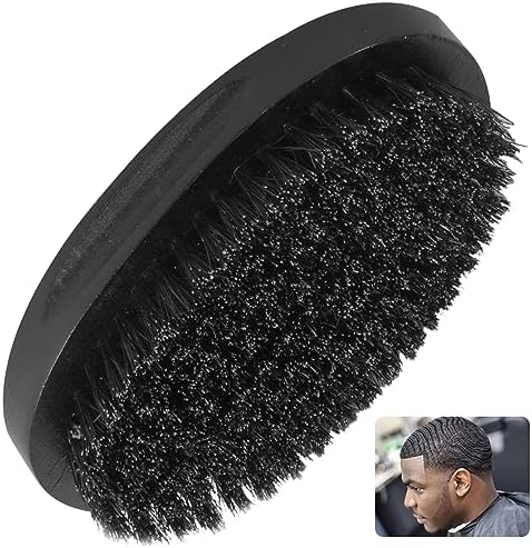 360 Curved Medium Wave Brush with Firm Boar Bristles for Cultivating Waves, Wolfing and Beards - Great Gift for Men by Tipuuz