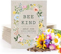 Bentley Seed Co. | Bee Kind Pollinator Flowers | Beautiful Bee Art Kraft Look Seed Packets | Environmental Favors Cards for Guests | Wildflower Mix Seed Packets | Eco-Friendly Hand Out Gift | 25 Pack by OfficialBentleySeedProducts