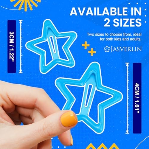 JASVERLIN Blue Star Snap Hair Clips, Y2K Hair Accessories 36 Pcs - Image 2