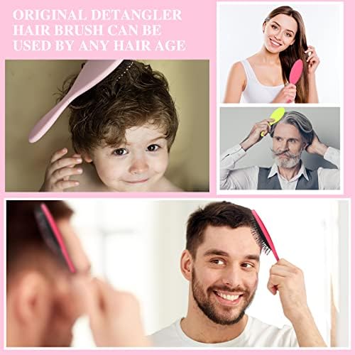 Nuenen 6 Pcs Wet Detangling Hair Brush, Dry Soft Bristle, Bright Colors - Image 6