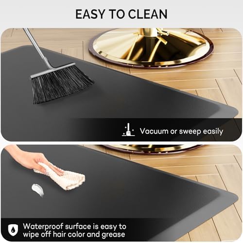 OmySalon Premium Salon Mat for Hair Stylist Standing 4’x4’x5/8’’, Anti Fatigue Barber Floor Mat Without Cutout, Enhanced Durability & No Curl Design - Image 5