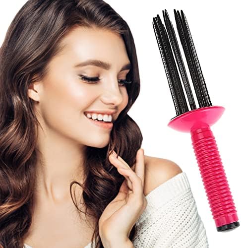 2025 New Curly Hair Styler Tool, Curling Roll Comb, Air Feeling Curling Wand with 17 Teeth for Fluffy Hairstyles, Anti-Slip Curling Brush Comb for Women and Girls (2PC) - Image 7