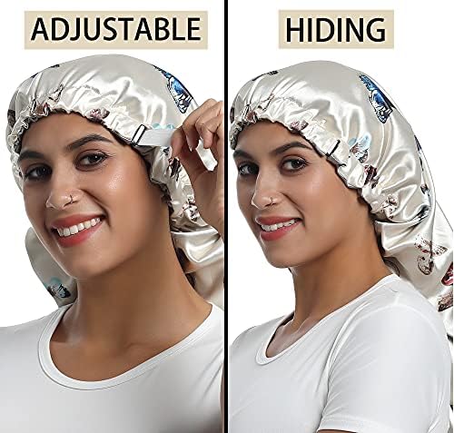 Satin Bonnet Silk Sleep Cap,Hair Bonnet for Braids Curly Hair - Image 3