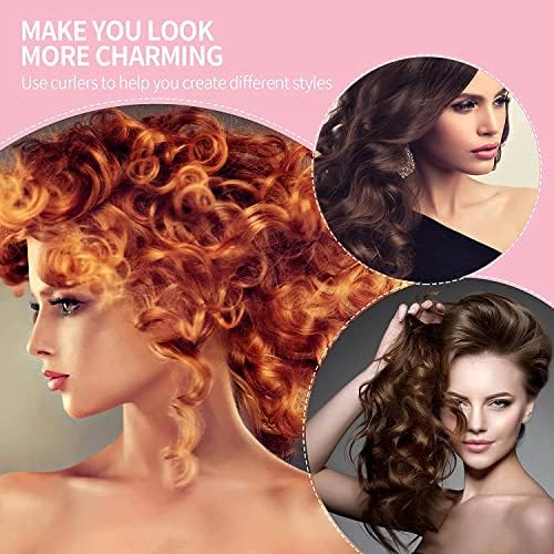 30PCS 9.45" Flexi Rods Curlers Set for Short and Long Hair, No Heat Foam Rollers with Steel Comb Buytta (Pack of 3) - Image 6