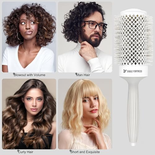 EAGLE FORTRESS Innovative Bristle Ceramic + Ionic Round Brush –Thermal Barrel – Fast-Drying Blowout Brush -53 - Image 4