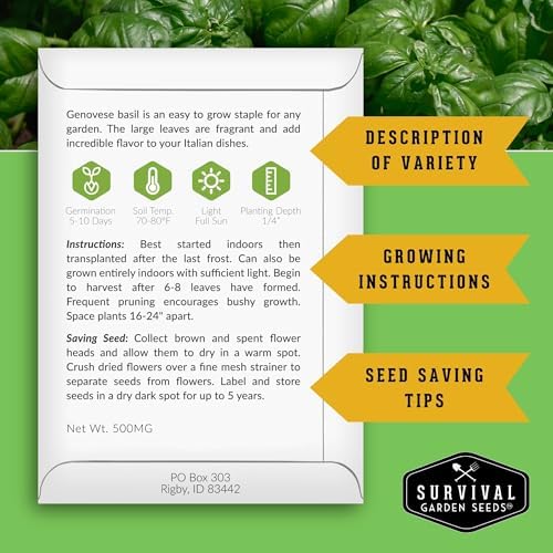 Italian Garden Herb Seeds for Planting, 5 Variety Pack - Image 2