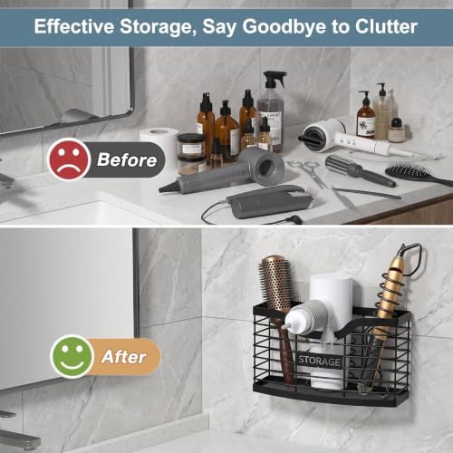 Hair Tool Organizer, Hair Dryer Holder for Bathroom Vanity Counter Cabinet - Image 6