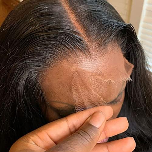 BEEOS True 180% Density 5x5 SKINLIKE Real HD Lace Closure Wig, Pre-plucked Bleached All Knots Body Wave 0.10mm Ultra-thin Invisible Lace Wig Brazilian Human Hair 22 Inch by BEEOS