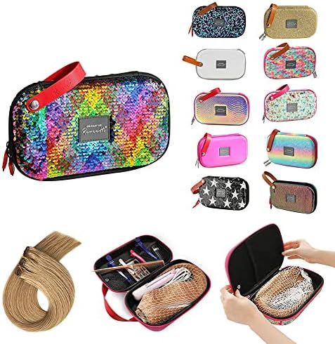 RemeeHi Hair Lace Wig Travel Bag Storage Case, Wig Tools Hairdressing Bag, Stylist Cosmetic Organizer With Accessory Pockets Small G111 - Image 2