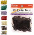 Annie Rubber Bands for Hair, White, 300 Ct, Small Elastic Hair Ties by AnnieInternational