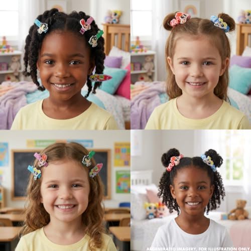 Powerpuff Girls Hair Accessories Set with Hair Clips & Bows - Image 6