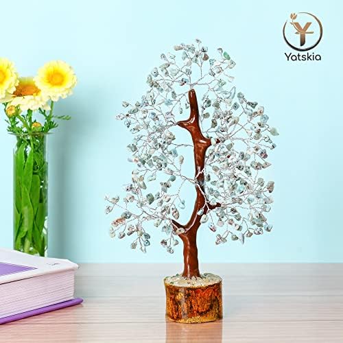 YATSKIA Larimar Stones - Larimar Crystal, Artificial Trees, Bonsai Tree, Tree of Life Decor, Gemstone Tree, Energy Gifts for Women, Balancing Tree - Image 5