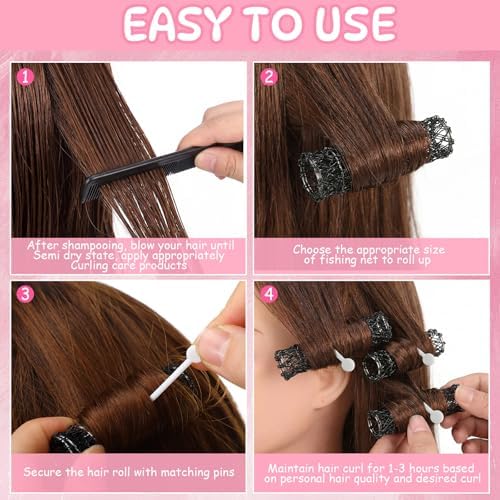 WILLBOND 20 Pcs Vintage Hair Rollers, Small Brush Roller Curler with Picks - Image 5