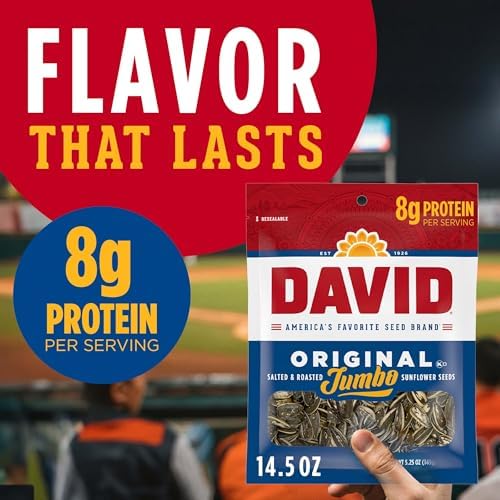 DAVID Sunflower Seeds, Original Flavor, 14.5 oz. (Pack of 12) - Image 3