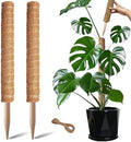 Moss Pole, 2 Pack 17 Inch Monstera Plant Support for Climbing Plants Accessories Indoor, Stackable Moss Poles Plant Support Stakes, Coir Plant Pole Sticks for Potted Plants, Pothos, Philodendron by PLANTPOLEX