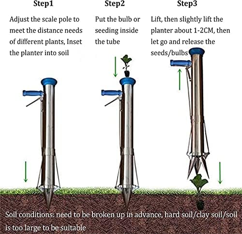 Seedling Planter Bulb Planters, Manual Transplanter, Seedling Transplanter, Vegetable Seedling Transplanter, Single-Handle Seedling Transplanter, for Outdoor for Rural for Garden - Image 5