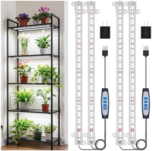 16in Plant Grow Light Strip, Full Spectrum for Indoor Plants 5V/2A by Wiaxulay