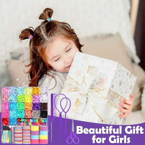 Auroray Hair Accessories for Girls, 2194 Pcs Colorful Elastic Hair Ties Set with Rubber Bands Butterfly Hair Clips Bobby Pins Hair Styling Tools Hair Tie Cutter Hair Stuff for Toddler, Baby, Kids - Image 7